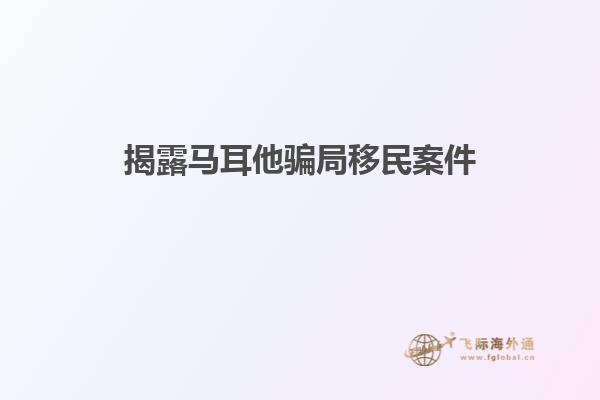 揭露马耳他骗局移民案件