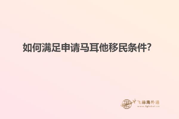 如何满足申请马耳他移民条件？