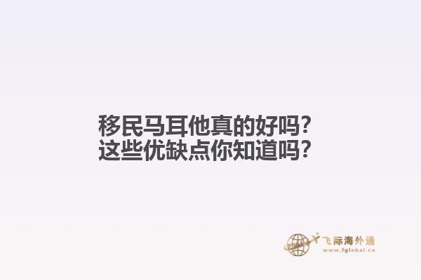 移民马耳他真的好吗？这些优缺点你知道吗？