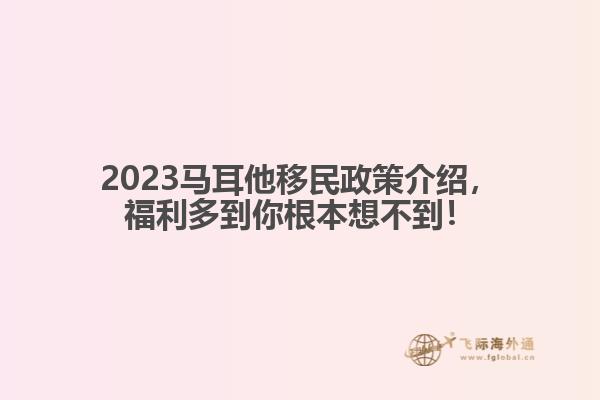 2023马耳他移民政策介绍，福利多到你根本想不到！
