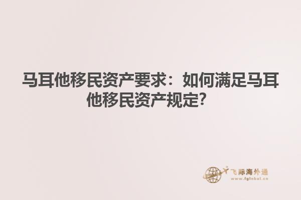 马耳他移民资产要求：如何满足马耳他移民资产规定？