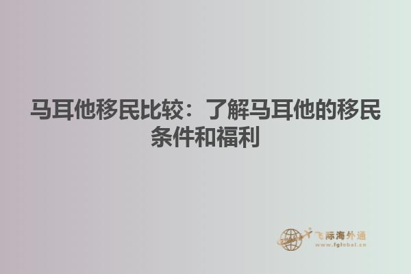 马耳他移民比较：了解马耳他的移民条件和福利