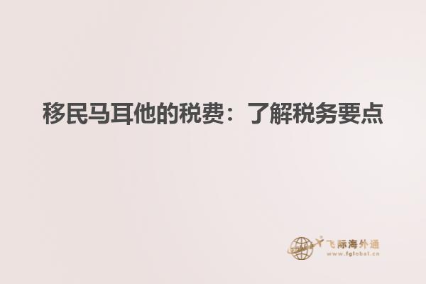 移民马耳他的税费：了解税务要点