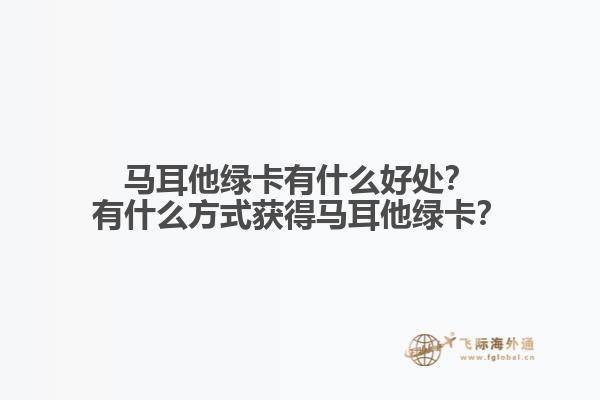 马耳他绿卡有什么好处？有什么方式获得马耳他绿卡？