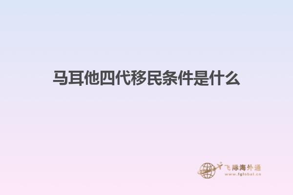 马耳他四代移民条件是什么