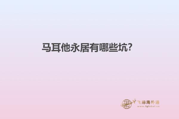 马耳他永居有哪些坑？