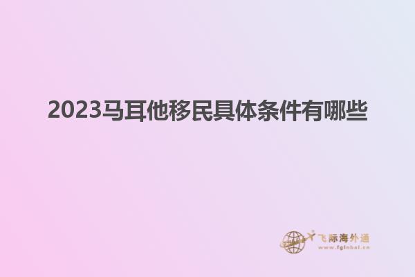 2023马耳他移民具体条件有哪些