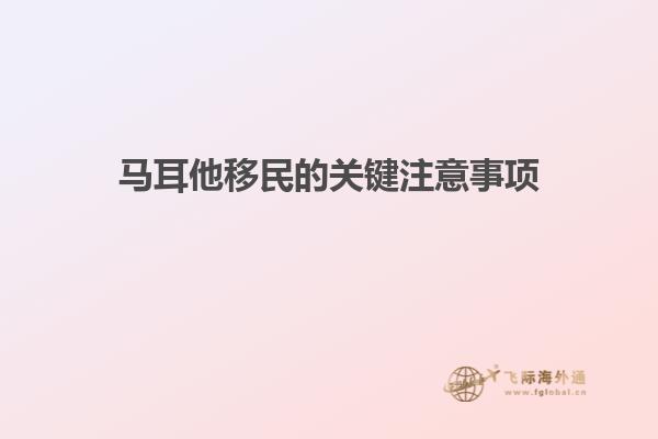 马耳他移民的关键注意事项