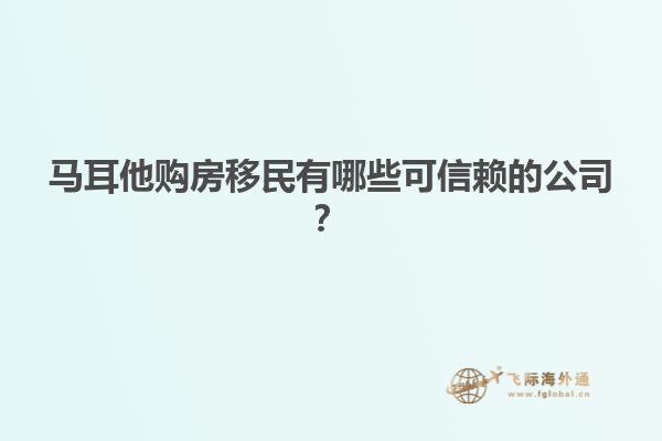 马耳他购房移民有哪些可信赖的公司？