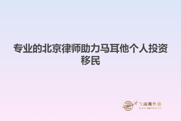 专业的北京律师助力马耳他个人投资移民