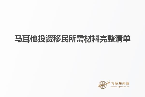 马耳他投资移民所需材料完整清单