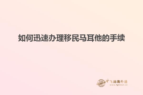 如何迅速办理移民马耳他的手续