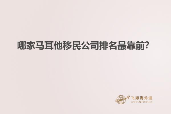 哪家马耳他移民公司排名最靠前？