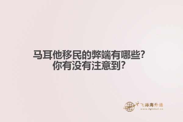 马耳他移民的弊端有哪些？你有没有注意到？