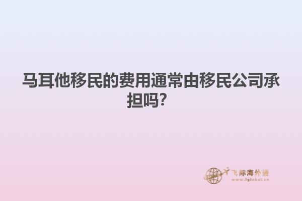 马耳他移民的费用通常由移民公司承担吗？