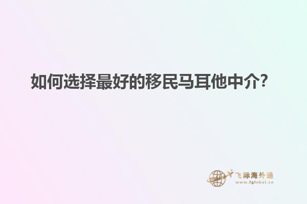 如何选择最好的移民马耳他中介？