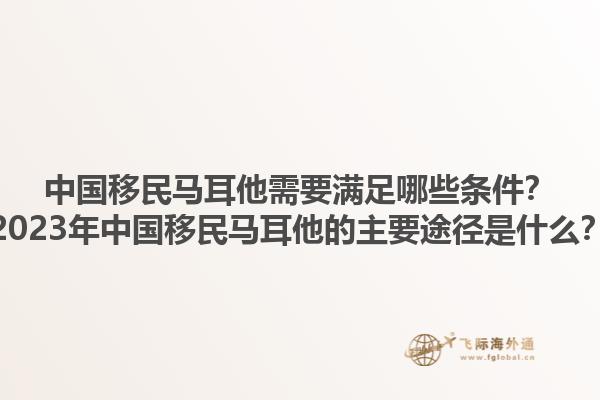 中国移民马耳他需要满足哪些条件？2023年中国移民马耳他的主要途径是什么？1.jpg