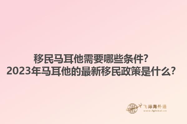 移民马耳他需要哪些条件？2023年马耳他的最新移民政策是什么？
