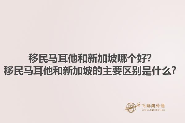 移民马耳他和新加坡哪个好？移民马耳他和新加坡的主要区别是什么？