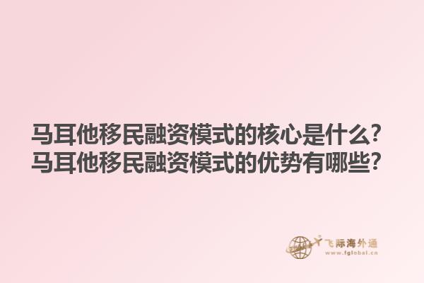 马耳他移民融资模式的核心是什么？马耳他移民融资模式的优势有哪些？