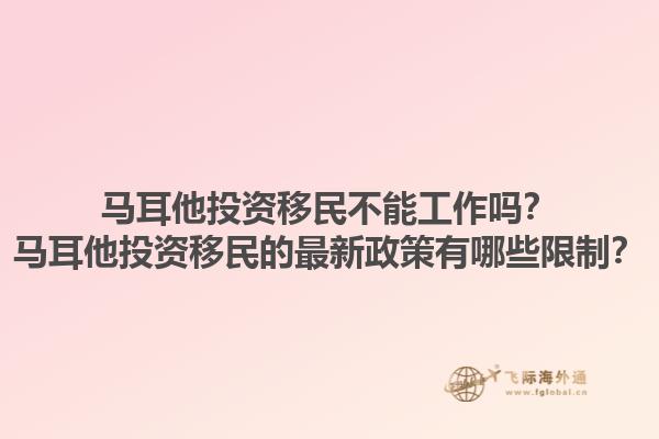 马耳他投资移民不能工作吗？马耳他投资移民的最新政策有哪些限制？