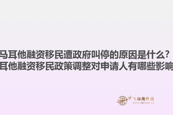 马耳他融资移民遭政府叫停的原因是什么？马耳他融资移民政策调整对申请人有哪些影响？