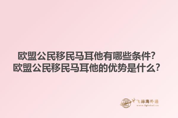 欧盟公民移民马耳他有哪些条件？欧盟公民移民马耳他的优势是什么？1.jpg
