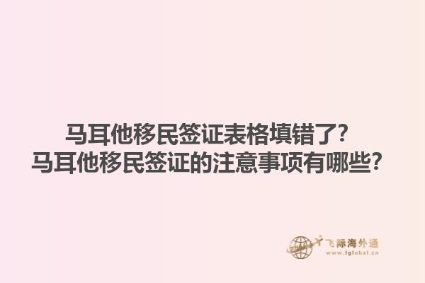 马耳他移民签证表格填错了？马耳他移民签证的注意事项有哪些？1.jpg