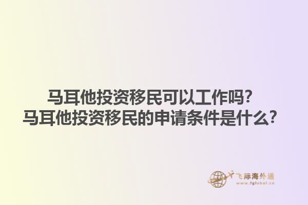 马耳他投资移民可以工作吗？马耳他投资移民的申请条件是什么？1.jpg