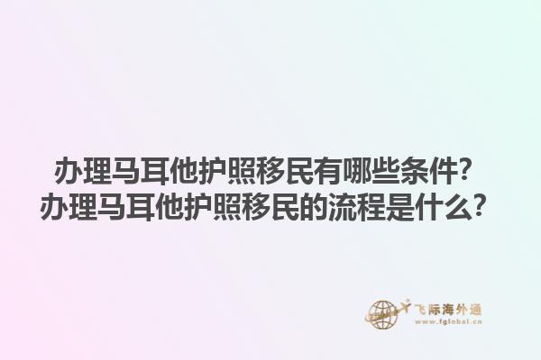 办理马耳他护照移民有哪些条件？办理马耳他护照移民的流程是什么？1.jpg