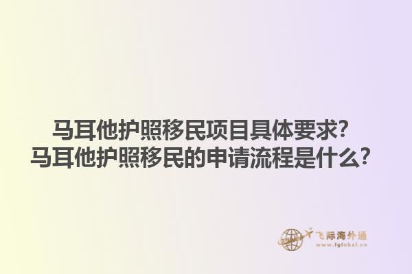 马耳他护照移民项目具体要求？马耳他护照移民的申请流程是什么？1.jpg