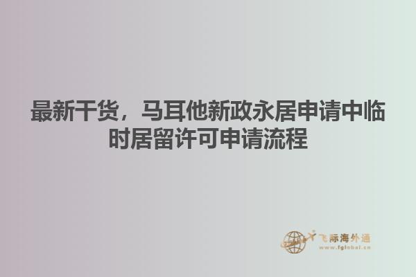 最新干货，马耳他新政永居申请中临时居留许可申请流程