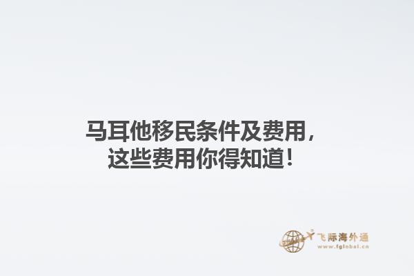 马耳他移民条件及费用，这些费用你得知道！
