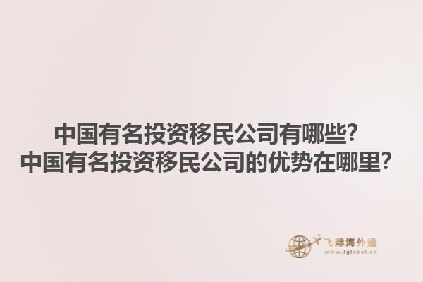 中国有名投资移民公司有哪些？中国有名投资移民公司的优势在哪里？1.jpg