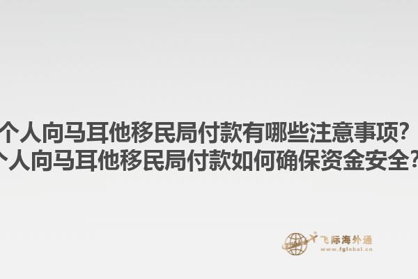 个人向马耳他移民局付款有哪些注意事项？个人向马耳他移民局付款如何确保资金安全？1.jpg