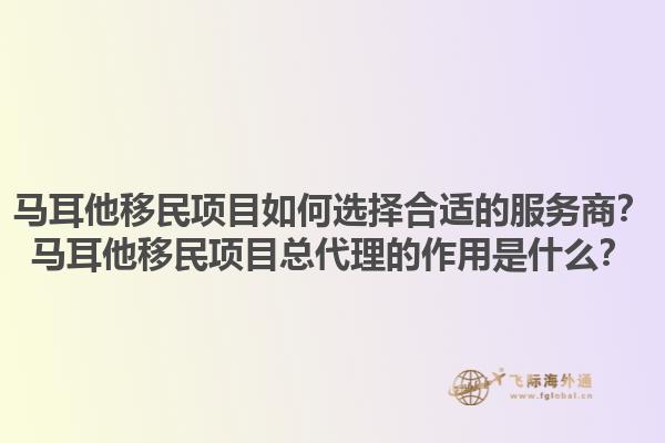 马耳他移民项目如何选择合适的服务商？马耳他移民项目总代理的作用是什么？1.jpg