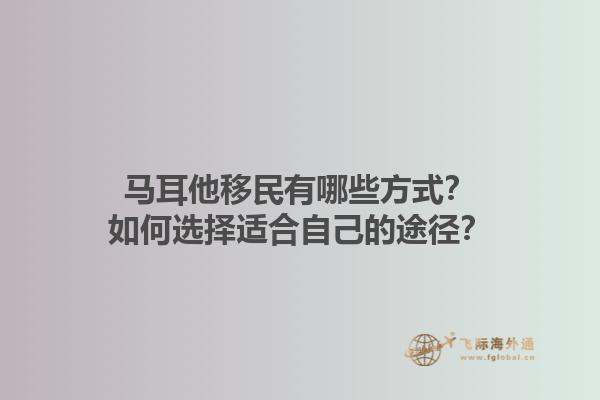 马耳他移民有哪些方式？如何选择适合自己的途径？