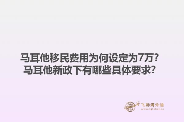 马耳他移民费用为何设定为7万？马耳他新政下有哪些具体要求？