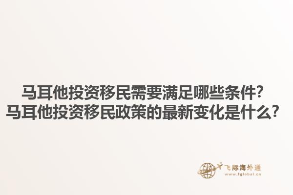 马耳他投资移民需要满足哪些条件？马耳他投资移民政策的最新变化是什么？