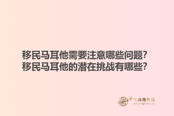 移民马耳他需要注意哪些问题？移民马耳他的潜在挑战有哪些？