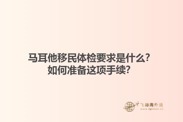 马耳他移民体检要求是什么？如何准备这项手续？