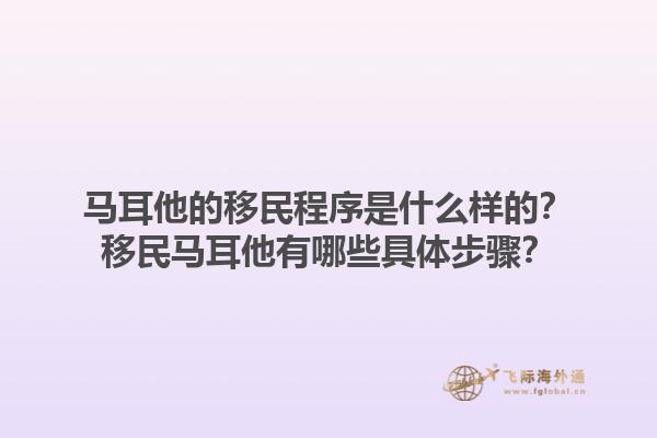 马耳他的移民程序是什么样的？移民马耳他有哪些具体步骤？