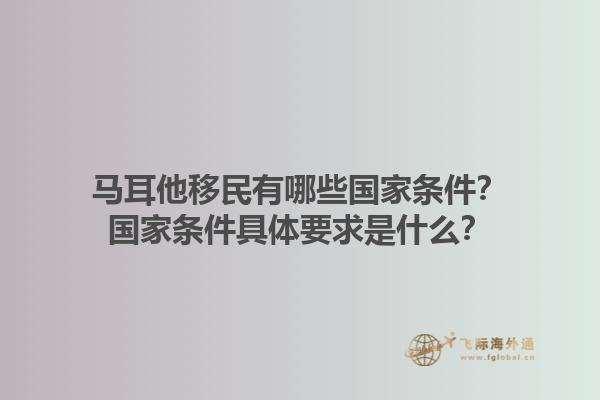 马耳他移民有哪些国家条件？国家条件具体要求是什么？