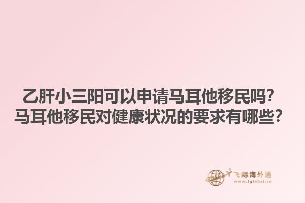 乙肝小三阳可以申请马耳他移民吗？马耳他移民对健康状况的要求有哪些？