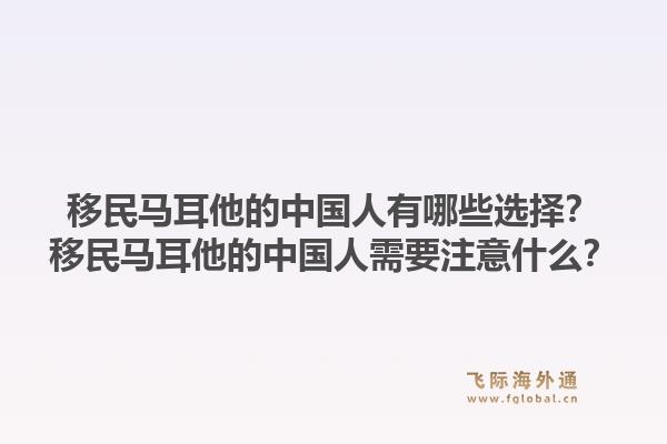 移民马耳他的中国人有哪些选择？移民马耳他的中国人需要注意什么？1.jpg