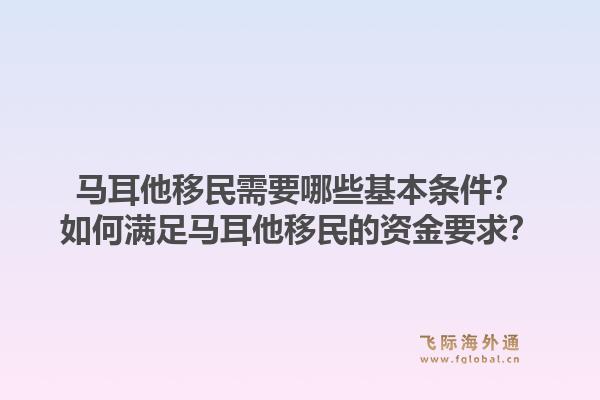 马耳他移民需要哪些基本条件？如何满足马耳他移民的资金要求？1.jpg