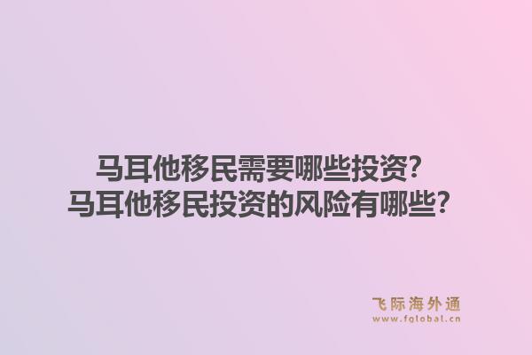 马耳他移民需要哪些投资？马耳他移民投资的风险有哪些？1.jpg