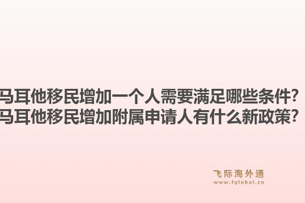 马耳他移民增加一个人需要满足哪些条件？马耳他移民增加附属申请人有什么新政策？1.jpg