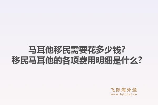 马耳他移民需要花多少钱？移民马耳他的各项费用明细是什么？1.jpg