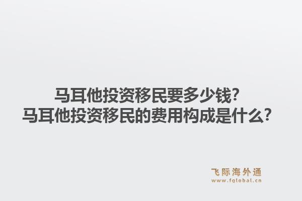 马耳他投资移民要多少钱？马耳他投资移民的费用构成是什么？1.jpg
